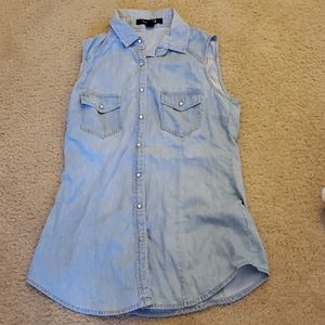 Blue sleeveless top